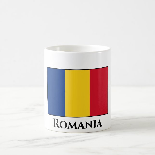 Rumänische Flagge Kaffeetasse (Mittel)