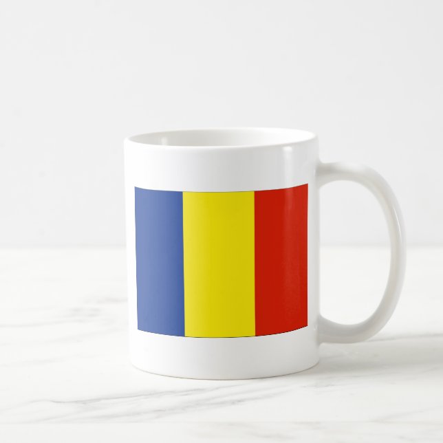 Rumänische Flagge Kaffeetasse (Rechts)