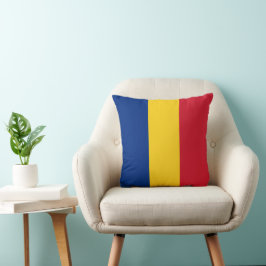 Rumänische Flagge Kissen