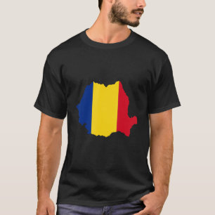 Rumänische Flagge Kontur Rumänien T-Shirt