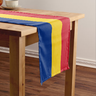 Rumänische Flagge Kurzer Tischläufer