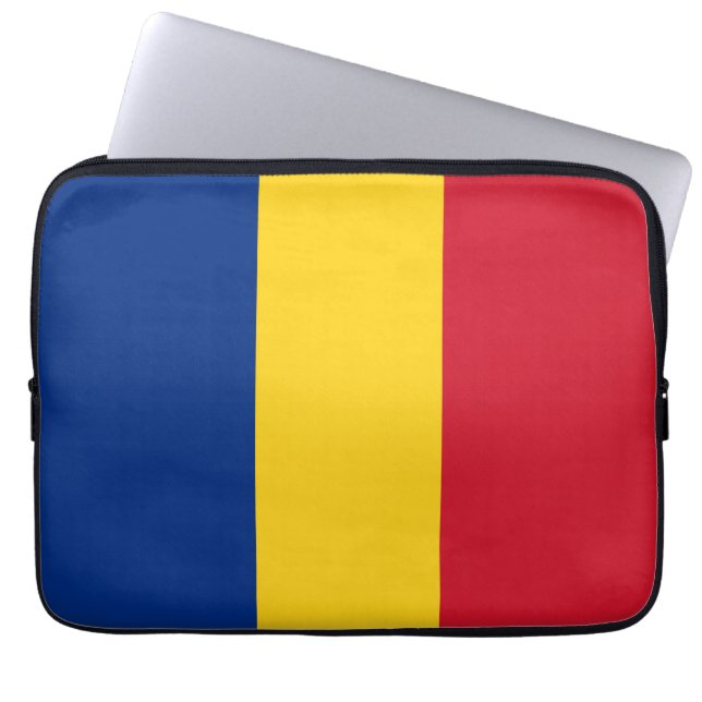 Rumänische Flagge Laptopschutzhülle (Vorderseite)