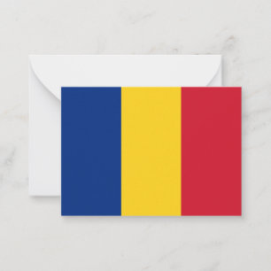 Rumänische Flagge Mitteilungskarte