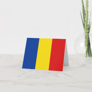 Rumänische Flagge Notizkarte Karte