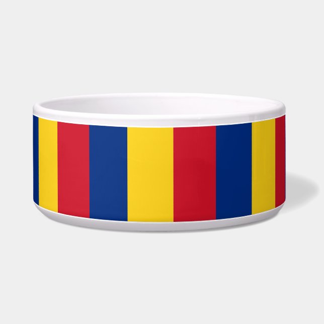 Rumänische Flagge Pet Bowl Napf (Links)