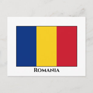 Rumänische Flagge Postkarte