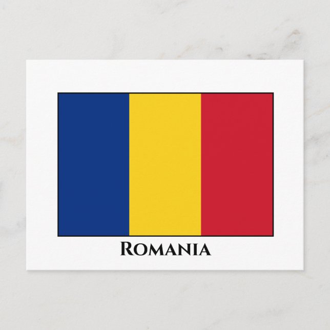 Rumänische Flagge Postkarte (Vorderseite)