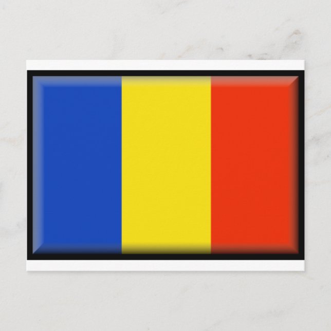 Rumänische Flagge Postkarte (Vorderseite)