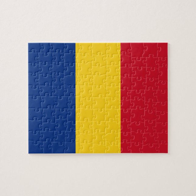 Rumänische Flagge Puzzle (Horizontal)