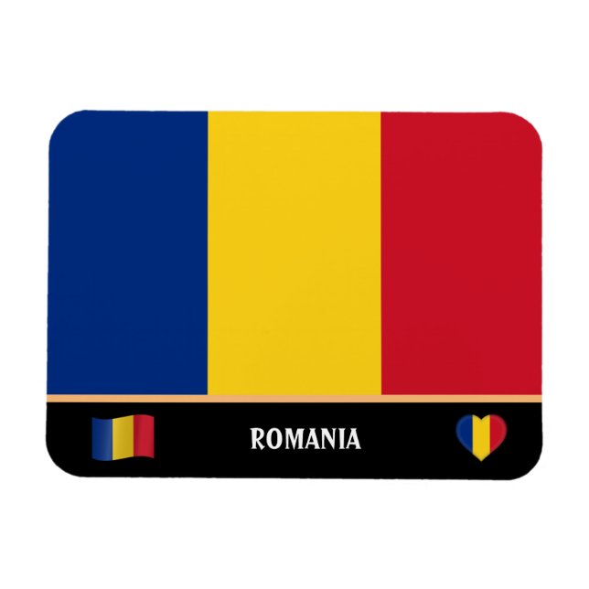 Rumänische Flagge / Rumänien Magnet (Horizontal)