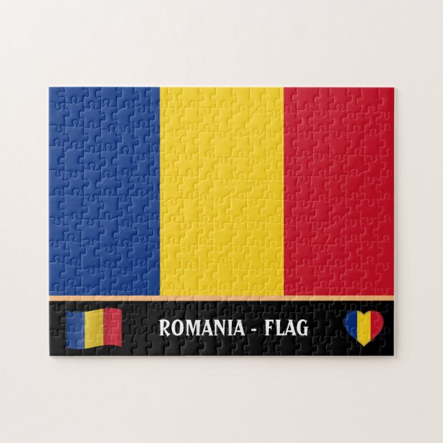Rumänische Flagge / Rumänien Puzzle (Horizontal)