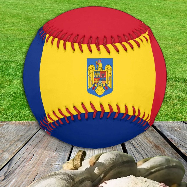 Rumänische Flagge, Rumänischer Sport / Baseball Ba (Von Creator hochgeladen)
