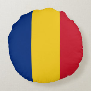 Rumänische Flagge Rundes Kissen