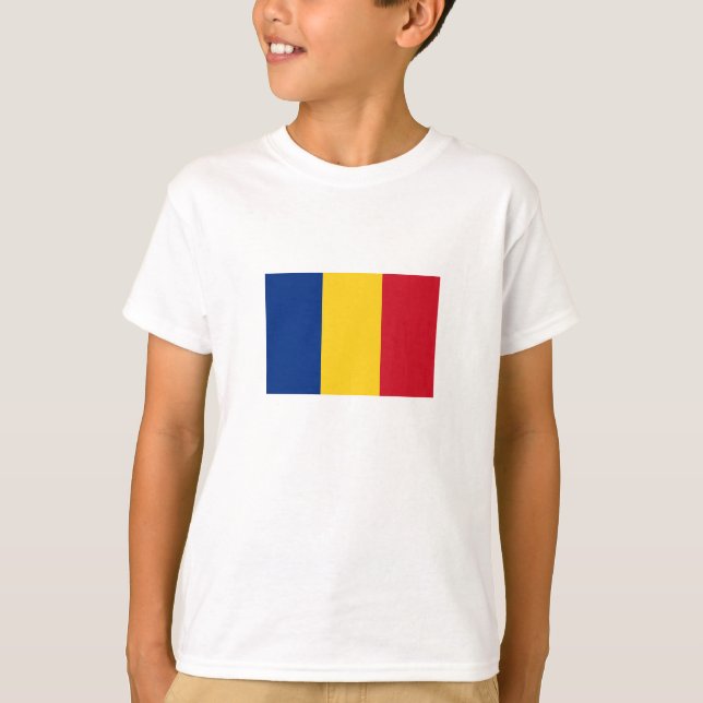 Rumänische Flagge T-Shirt (Vorderseite)
