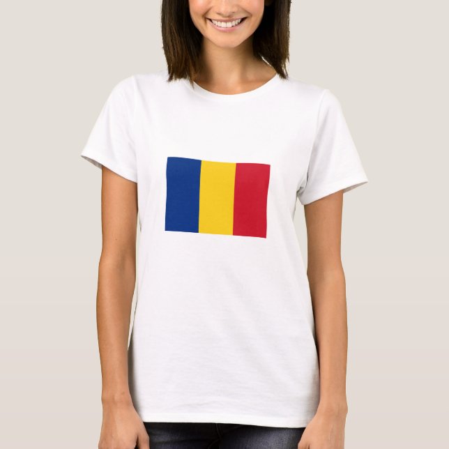 Rumänische Flagge T-Shirt (Vorderseite)
