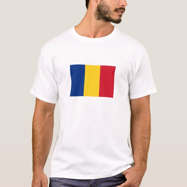 Rumänische Flagge T-Shirt (Vorderseite)