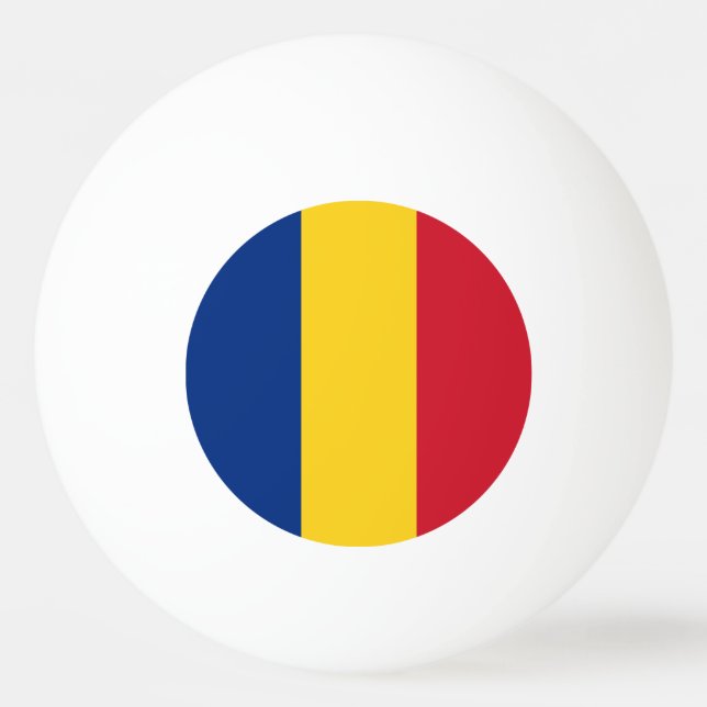 Rumänische Flagge Tischtennisball (Vorderseite)