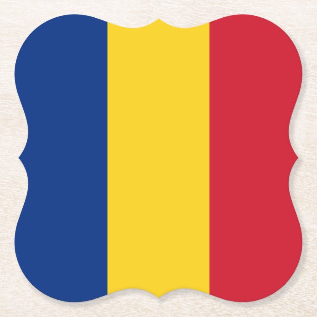 Rumänische Flagge Untersetzer (Vorderseite)