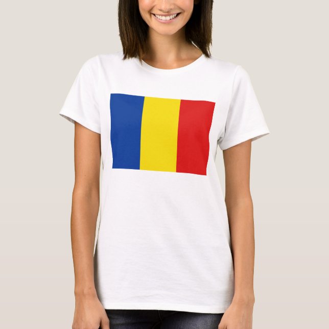 Rumänische Flagge x Karte T - Shirt (Vorderseite)
