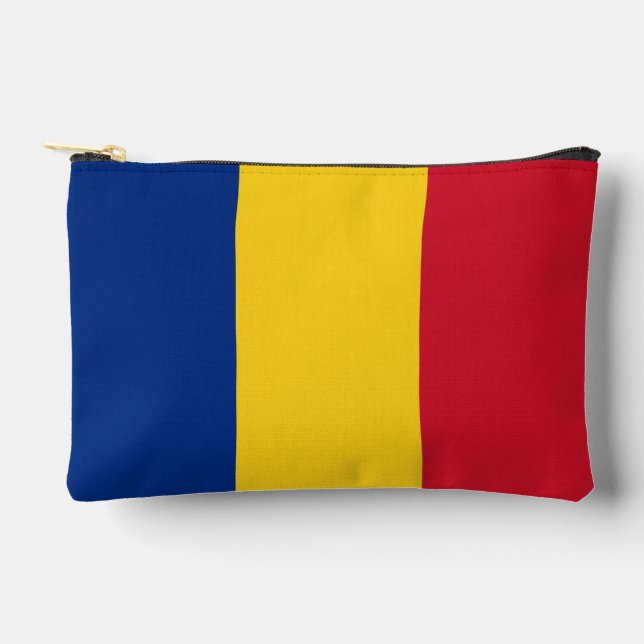 Rumänische Flagge Zubehörtasche (Vorderseite)