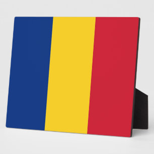 Rumänische Flaggenebene Fotoplatte