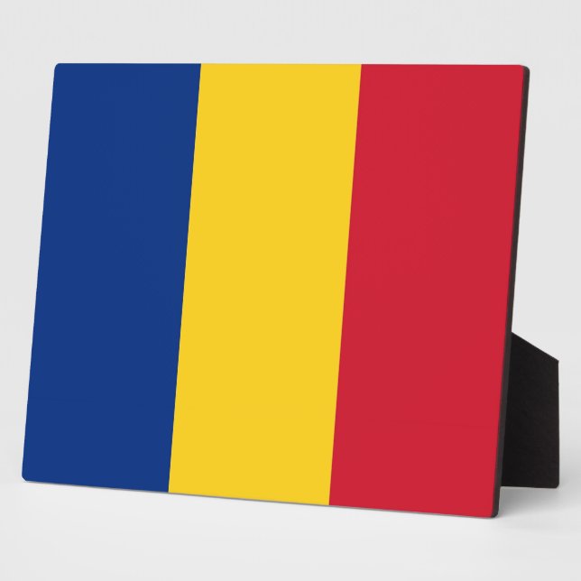 Rumänische Flaggenebene Fotoplatte (Seite)
