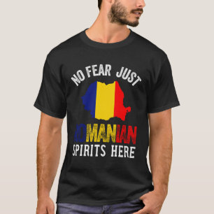 Rumänische Flaggenkarte Männer Frauen Kinder Rumän T-Shirt