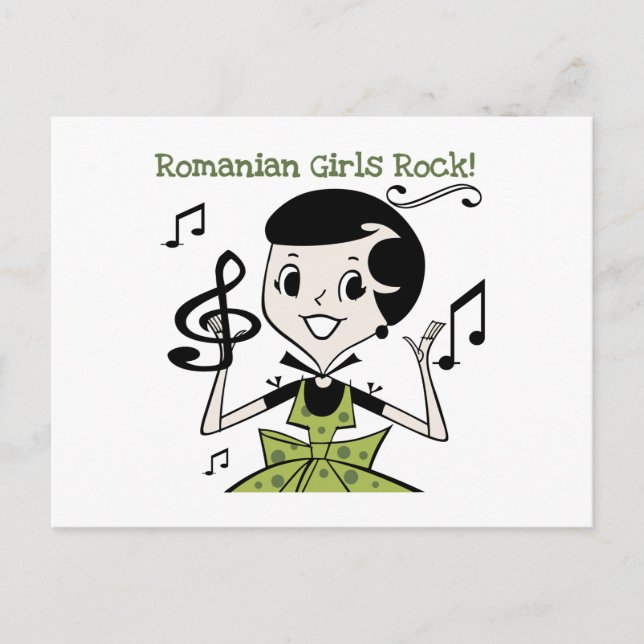 Rumänische Girls Rock Postkarte (Vorderseite)
