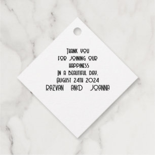Rumänische Hochzeitsgunst-Tags Geschenkanhänger