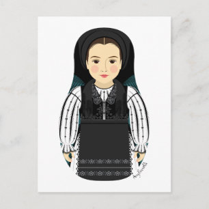 Rumänische Matryoshka Postcard Postkarte