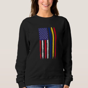 Rumänische Roots Halbamerikanische Flagge Patrioti Sweatshirt