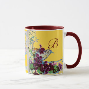 RUMÄNISCHE Winterlandschaft mit Stiefmütterchen Tasse