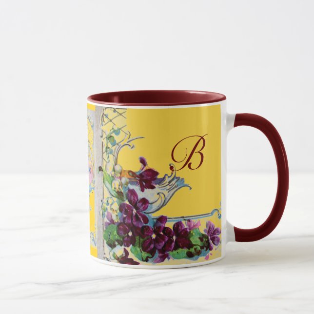 RUMÄNISCHE Winterlandschaft mit Stiefmütterchen Tasse (Rechts)