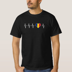 Rumänischer Herzschlag I Liebe Rumänien Flaggensta T-Shirt