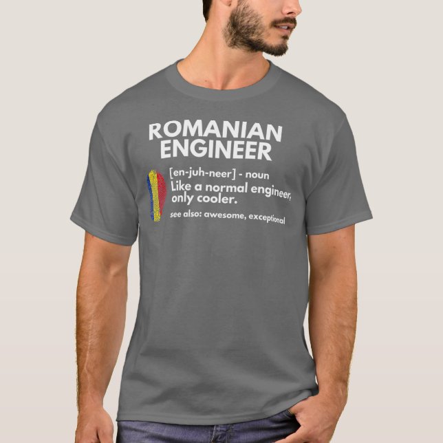 Rumänischer Ingenieur Definition Funny Romania Ges T-Shirt (Vorderseite)