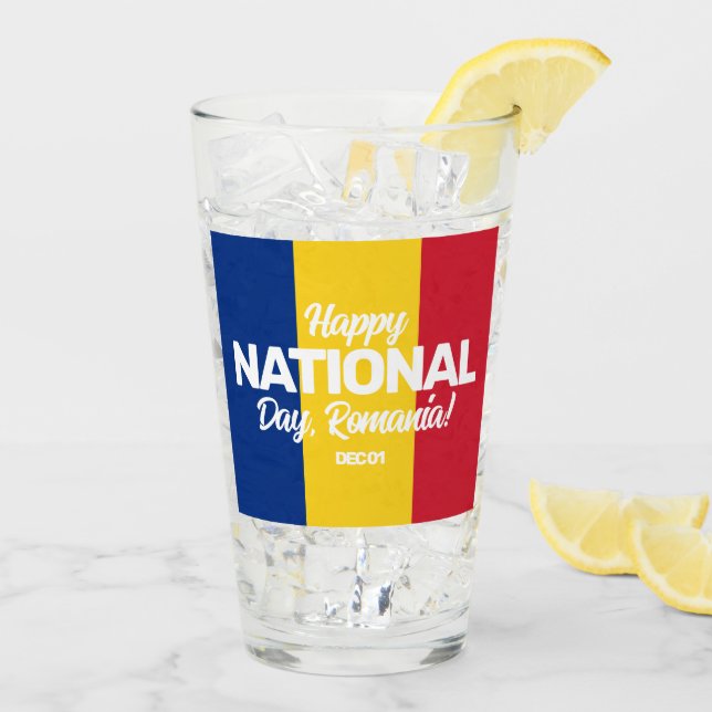 Rumänischer Unabhängigkeitstag Rumänische National Glas (Rückseite Ice)