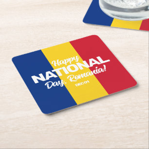 Rumänischer Unabhängigkeitstag Rumänische National Rechteckiger Pappuntersetzer