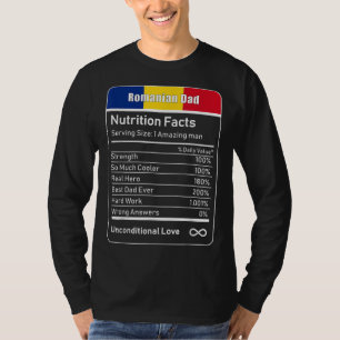 Rumänischer Vater Ernährung Fakten Vatertag Gesche T-Shirt