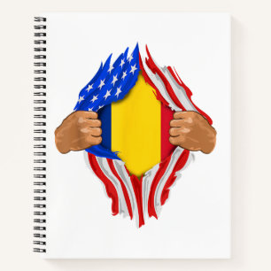 Rumänisches Blut in mir T-Shirt Rumänien Flagge Notizbuch