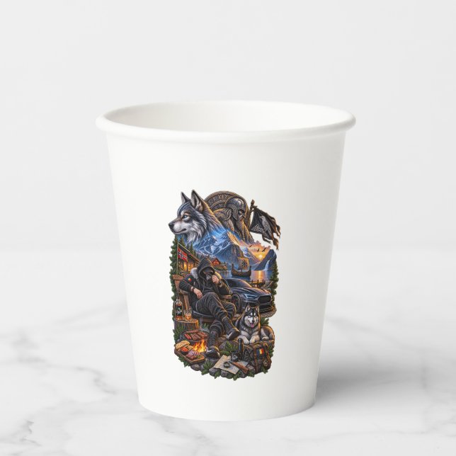 rumänisches Design Pappbecher (Vorderseite)