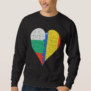 Rumänisches Flaggenherz Sweatshirt