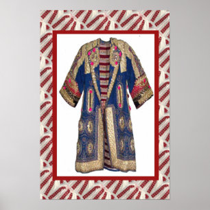 Rumänisches Handwerk, bestickt mit Kakao t4 Poster