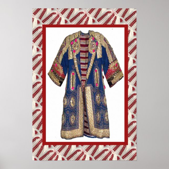 Rumänisches Handwerk, bestickt mit Kakao t4 Poster (Vorne)