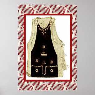 Rumänisches Handwerk, bestickt über Kleid Poster