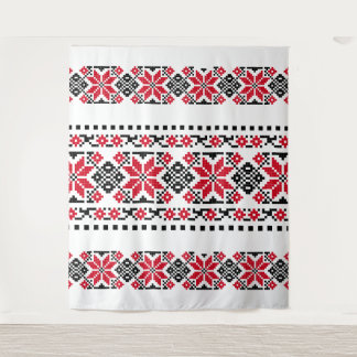 Rumänisches traditionelles Motiv "The Stars" Wandteppich