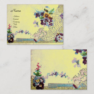 RUMÄNTICA Eleganter Blumenkorb, Stiefmütterchen Ge Visitenkarte
