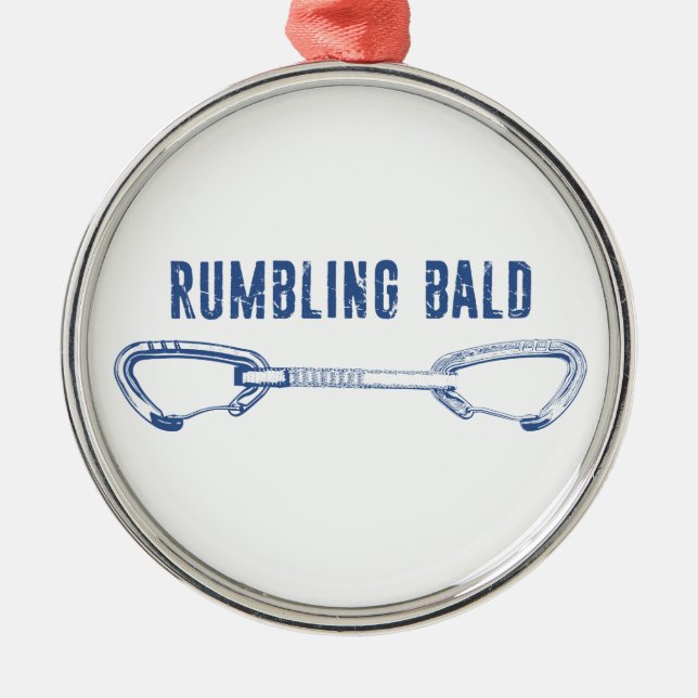 Rumbling Bald Climbing Quickdraw Ornament Aus Metall (Vorne)