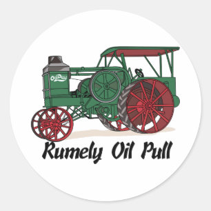 Rumely Öl-Zug-Traktor Runder Aufkleber