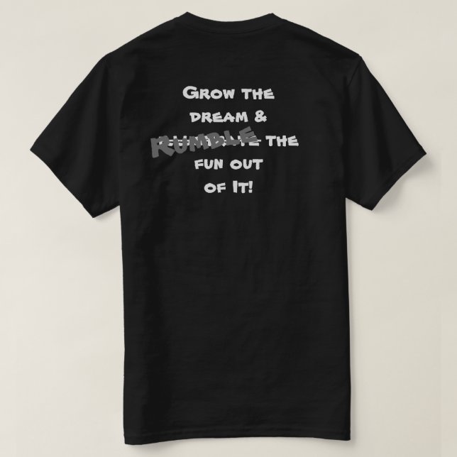 RUMENTIEREN SIE DEN TRAUM T-Shirt (Design Rückseite)
