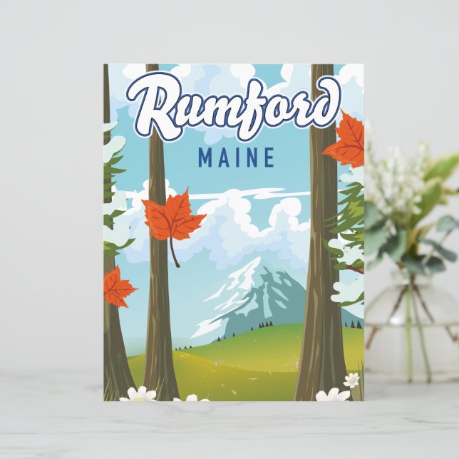 Rumford Maine Reiseplakat (Stehend Vorderseite)